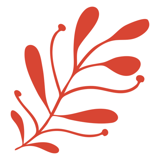 Skandinavische fantastische Flora Orange PNG-Design
