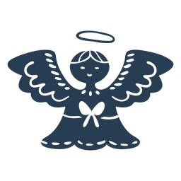 Ángel lindo escandinavo azul Diseño PNG