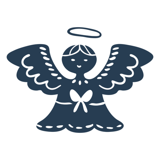 Escandinavo anjo fofo azul Desenho PNG