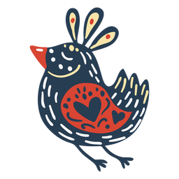 Pájaro lindo escandinavo Diseño PNG