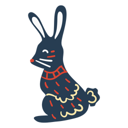 Coelhinha fofa escandinava Desenho PNG