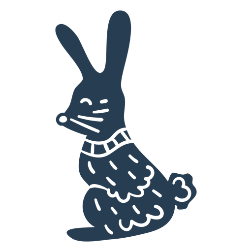 Escandinavo coelhinho fofo azul Desenho PNG