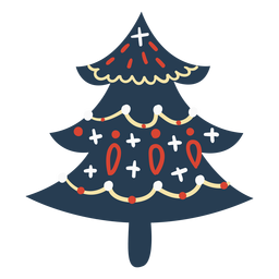 Lindo árbol de navidad escandinavo Diseño PNG
