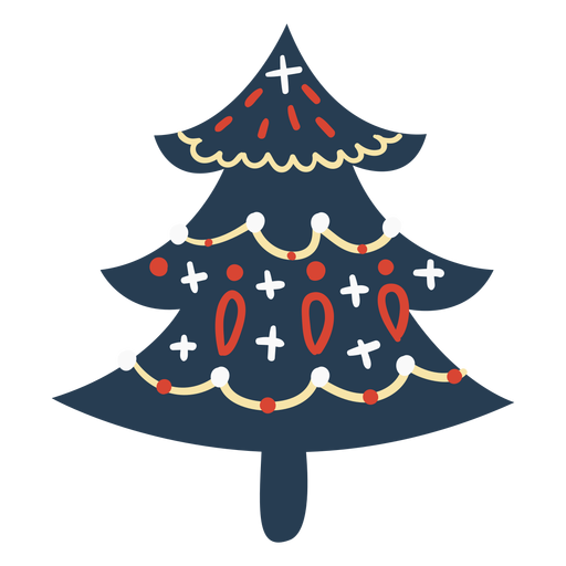 Skandinavischer niedlicher Weihnachtsbaum PNG-Design
