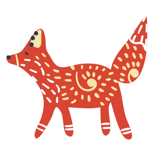 Scandinavian cute fox PNG Design