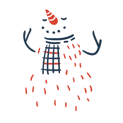 Boneco de neve fofo escandinavo Desenho PNG