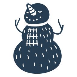 Escandinavo fofo boneco de neve azul Desenho PNG