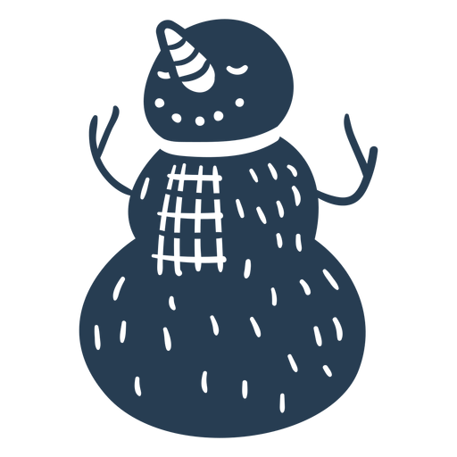 Scandinavian cute snowman blue PNG Design