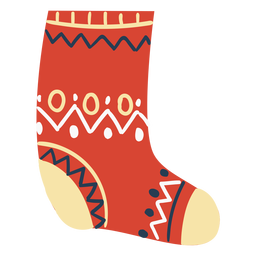 Scandinavian fluffy sock PNG Design