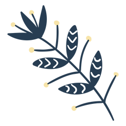 Scandinavian nice flora PNG Design