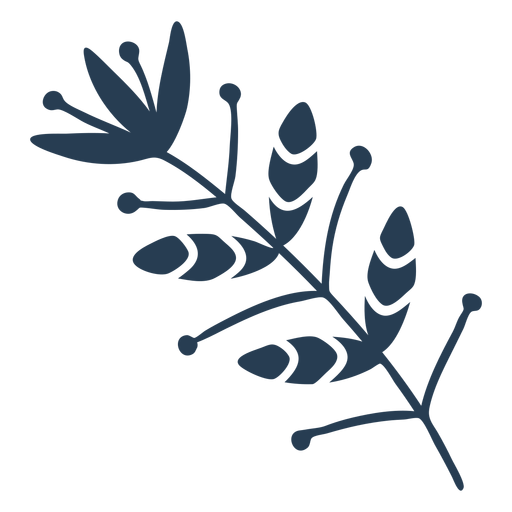 Bela flora escandinava azul Desenho PNG