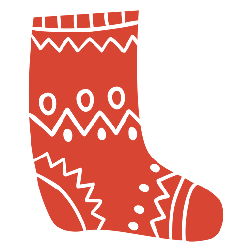Scandinavian sock orange PNG Design