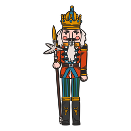 Ilustración de cascanueces serio Diseño PNG