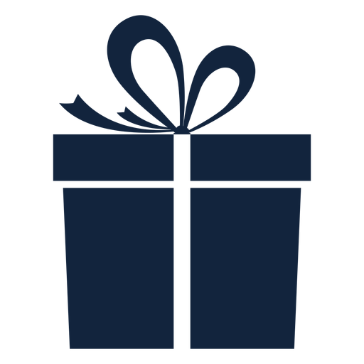 Simple blue gift box PNG Design