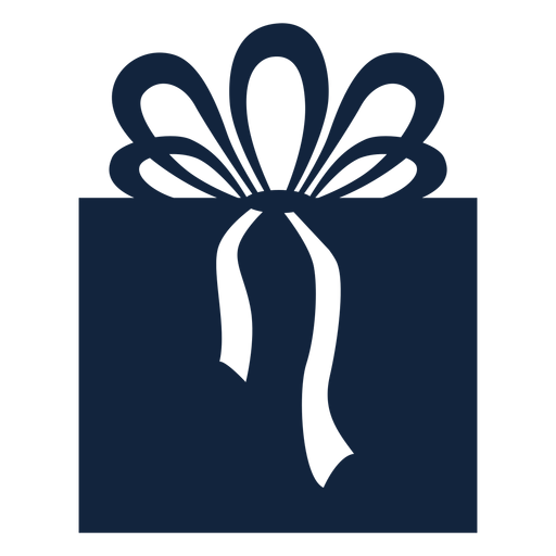 Caja simple regalo azul Diseño PNG