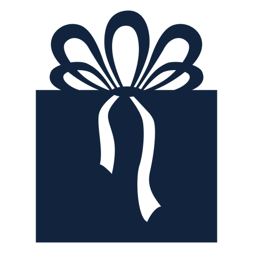 Simple box gift blue PNG Design