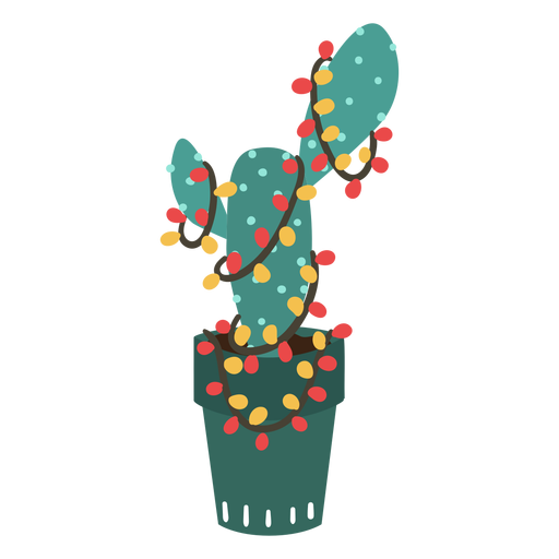 Simple christmas cactus PNG Design