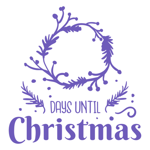 Simple christmas countdown PNG Design
