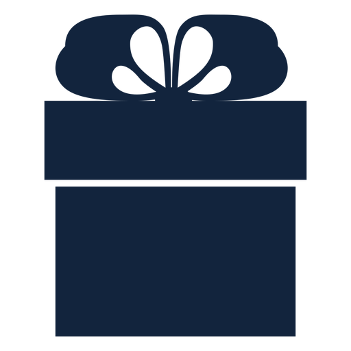 Caixa de presente simples azul Desenho PNG