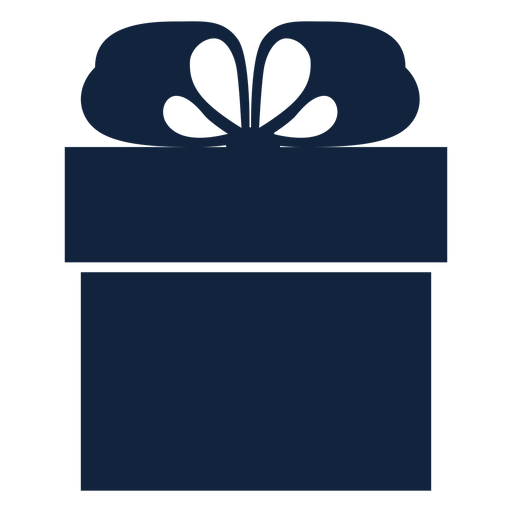 Simple gift box blue PNG Design