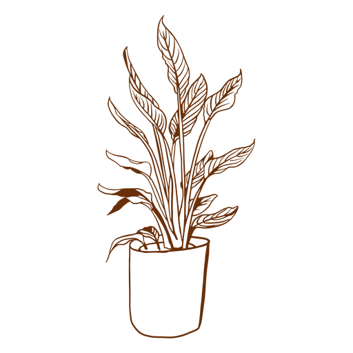 Einfacher Blumentopf PNG-Design