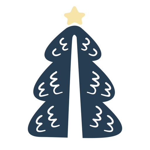 Einfacher skandinavischer Weihnachtsbaum PNG-Design