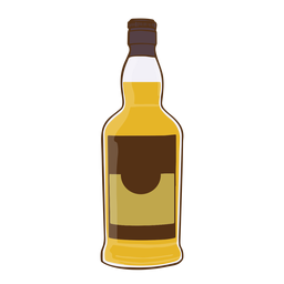 Simple whisky bottle PNG Design