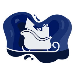 Schlitten mit Geschenkpapierschnitt PNG-Design