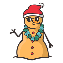 Snowman cool tropics PNG Design Transparent PNG