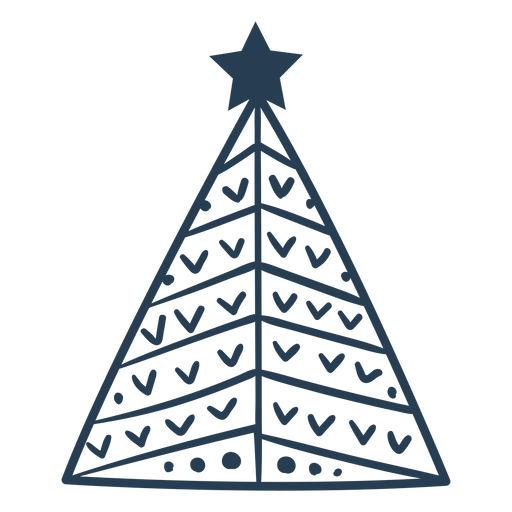 Download Stroke cute scandinavian christmas tree - Transparent PNG ...