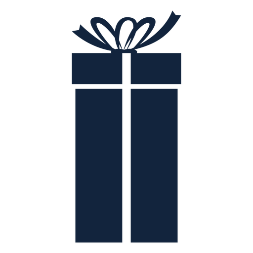 Tall gift box blue PNG Design