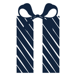 Caixa de presente listrada alta azul Desenho PNG