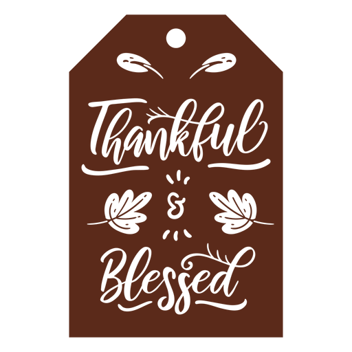 Thankful Blessed Tag - Transparent PNG & SVG Vector File