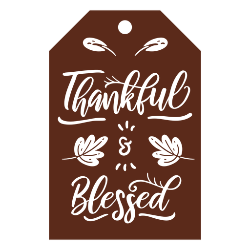 Thankful blessed tag PNG Design