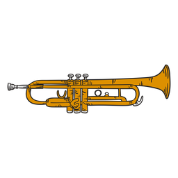Ilustração fofa de trompete Desenho PNG