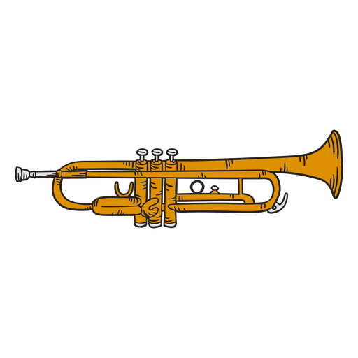 Ilustraci?n linda trompeta Diseño PNG
