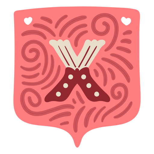 Valentine garland letter x PNG Design