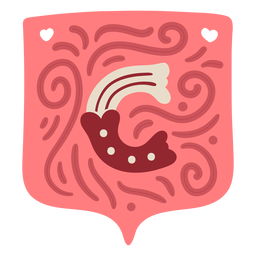 Valentine garland letter c PNG Design