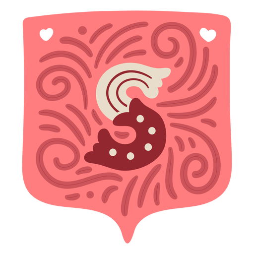 Guirnalda de San Valentín letra s Diseño PNG