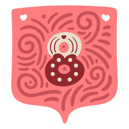 Guirnalda de San Valentín número ocho Diseño PNG