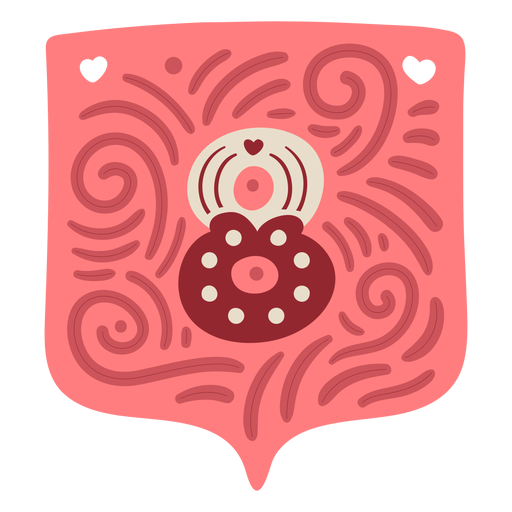 Valentine garland number eight PNG Design