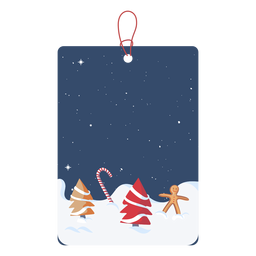 Winter wonderland christmas tag PNG Design