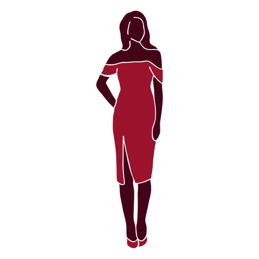Sexy Kleid Silhouette der Frau PNG-Design