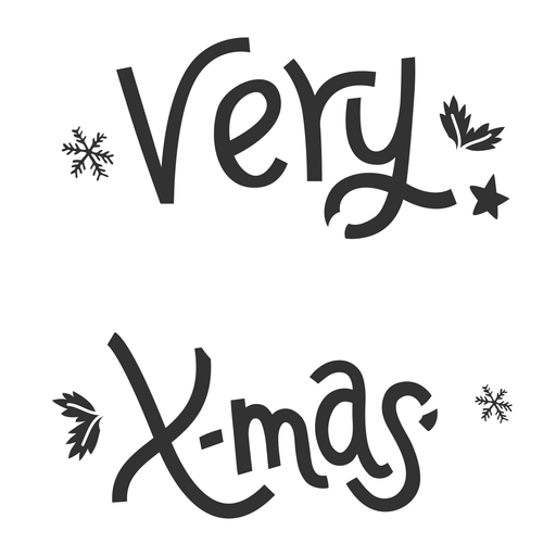 Xmas christmas lettering PNG Design