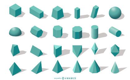 3D geometric shapes collection