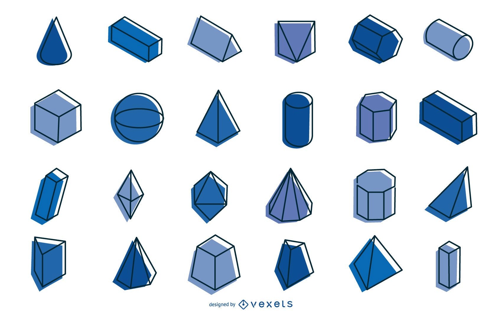 Sammlung geometrischer Formen