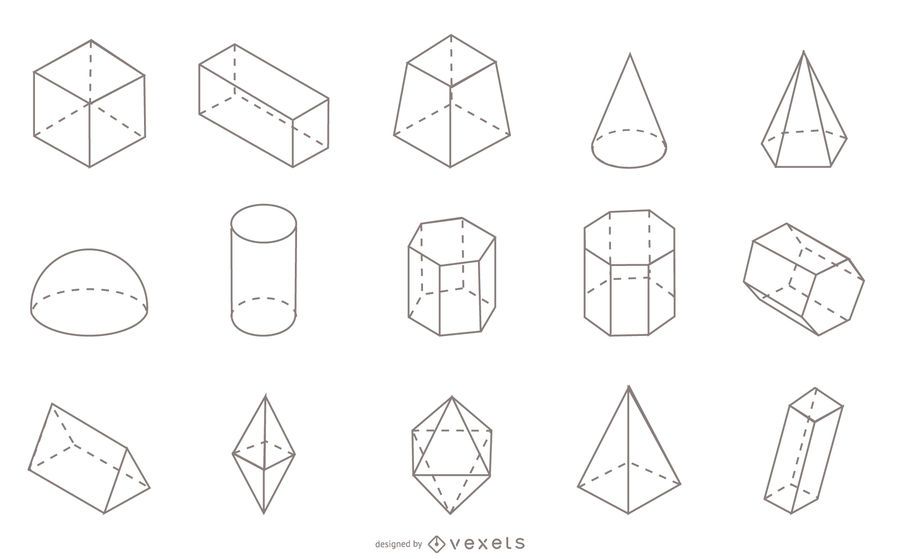 Geometric shapes stroke collection Geometric shapes stroke collection