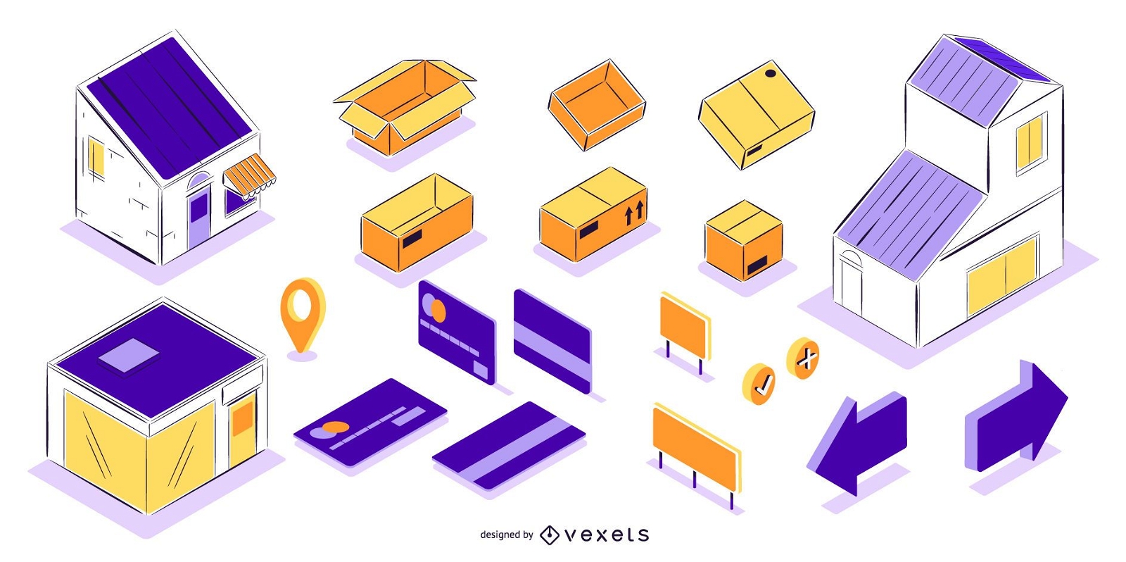 Delivery elements isometric set