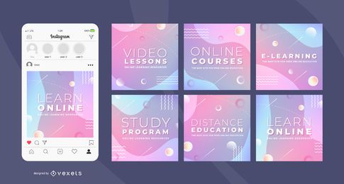 Online courses social media templates Online courses social media templates