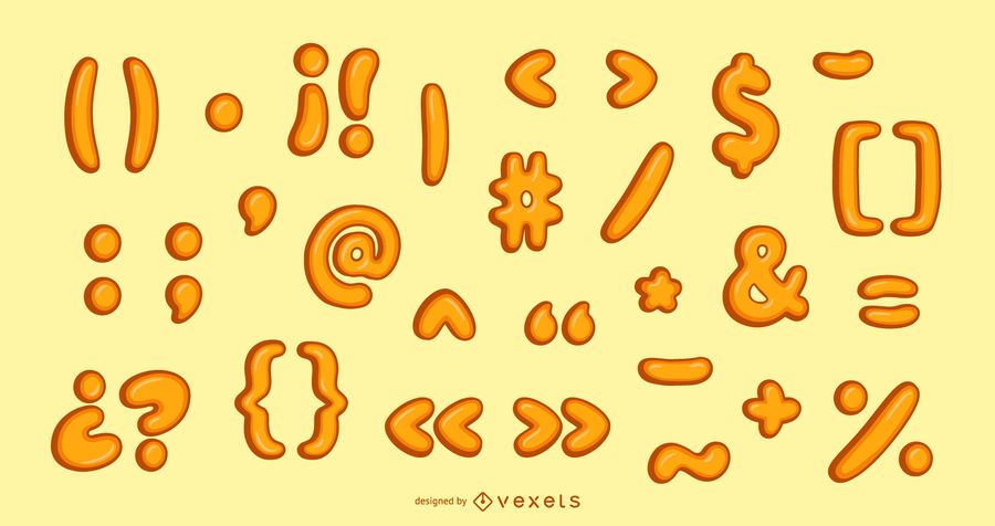 Coleção de Doodle colorido de marca de pontuação Coleção de Doodle colorido de marca de pontuação
